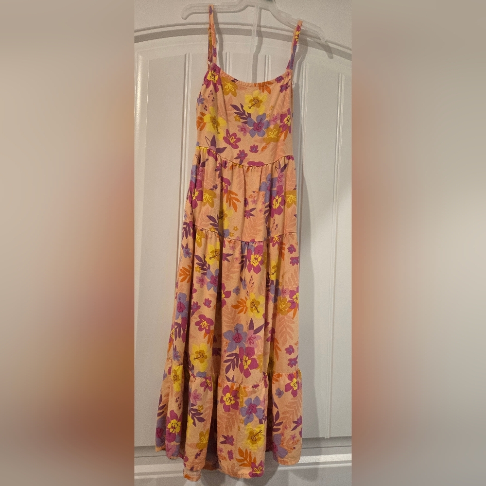 Cat & Jack Tiered Maxi Dress in Orange and Pink for Resort Wear‎